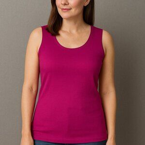 Women’s Lafayette 148 Magenta Tank Top Sz M